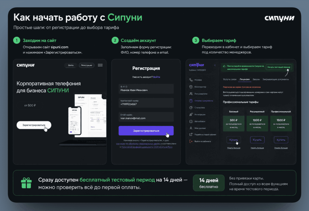  Регистрируемся в Сипуни